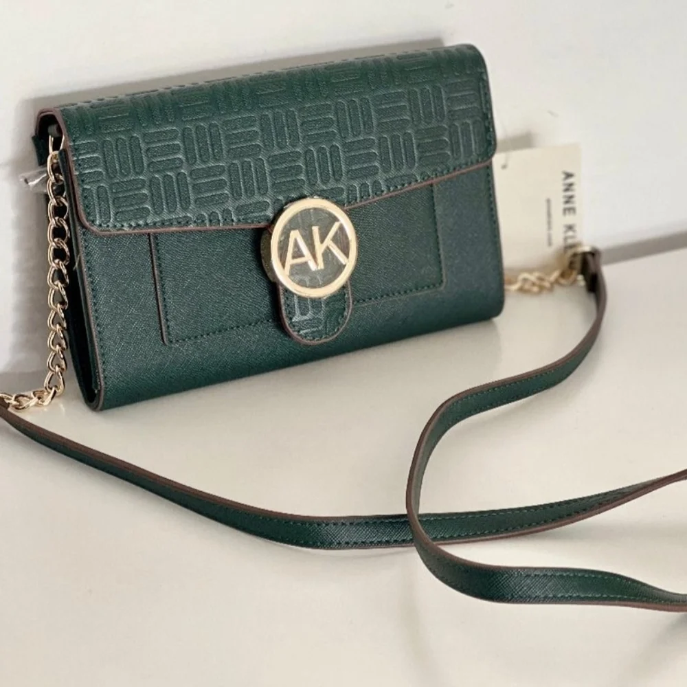 Anne Klein Logo Wallet On a Chain Crossbody NWT